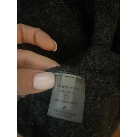 PERUVIAN CONNECTION Gramercy Park Jumper Dress Baby Alpaca Wool Gray NO SIZE - Picture 3 of 5